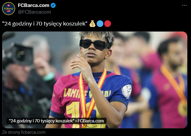 HIT! Tyle koszulek YAMAL 10 sprzedała Barca w... 24 godziny! O.o